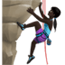 🧗🏿‍♀️ woman climbing: dark skin tone display on Apple